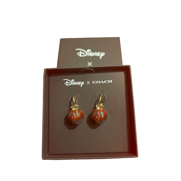 NWT Coach x Disney Poison Apple Huggie Earrings Snow White Disney Villains - Picture 1 of 5
